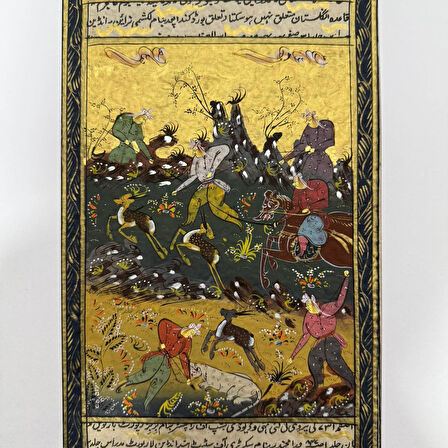 Çiçekli Vadide Son Dövüş Adlı El Yapımı Minyatür Resim 30x20 cm