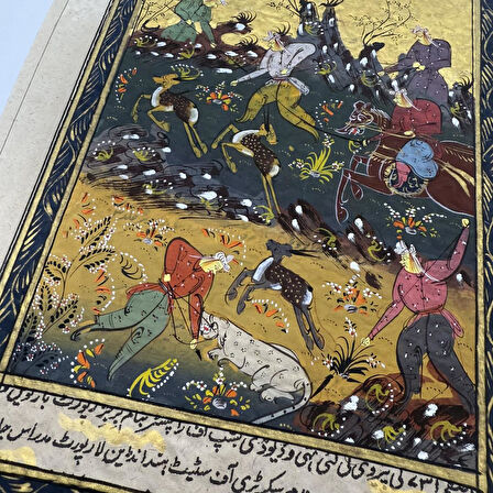 Çiçekli Vadide Son Dövüş Adlı El Yapımı Minyatür Resim 30x20 cm