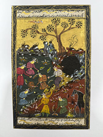 Doğanın Kucağında Dervişler Adlı El Yapımı Minyatür Resim 30x20 cm