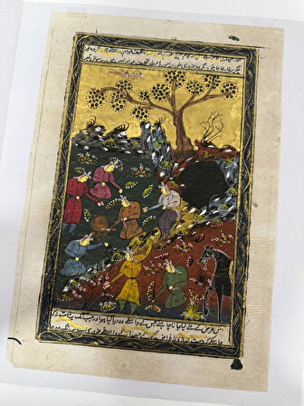 Doğanın Kucağında Dervişler Adlı El Yapımı Minyatür Resim 30x20 cm