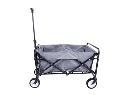 Lex YW54259 Katlanabilir Tekerlekli Kamp Plaj Taşıma Arabası Gri 75x46x88cm