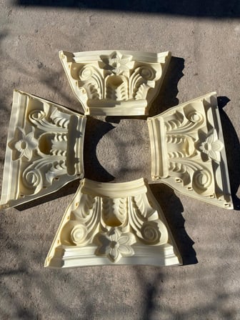 Roma Sütun Başlığı Beton Kalıbı 75x50cm 
