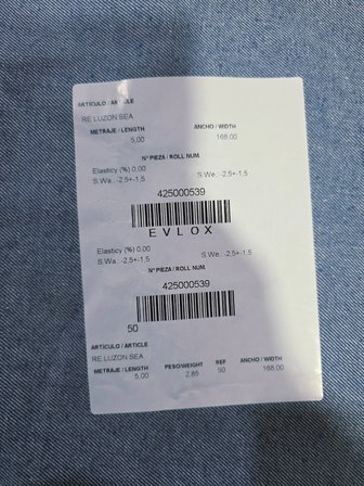 Evlox Re Luzon Sea Denim Kot Kumaşı 160cm x 5 Metre