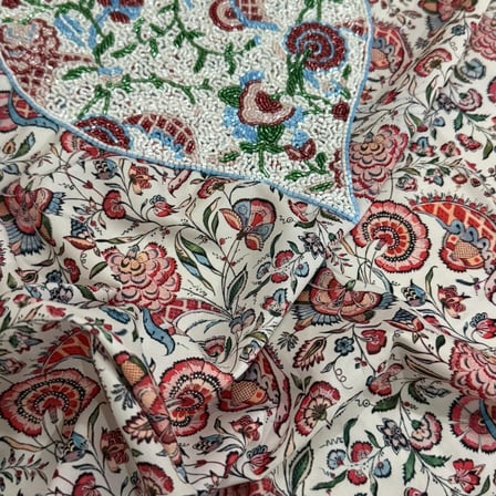 İşlemeli Hint Elbise Kumaşı 370x110cm (Model 1)