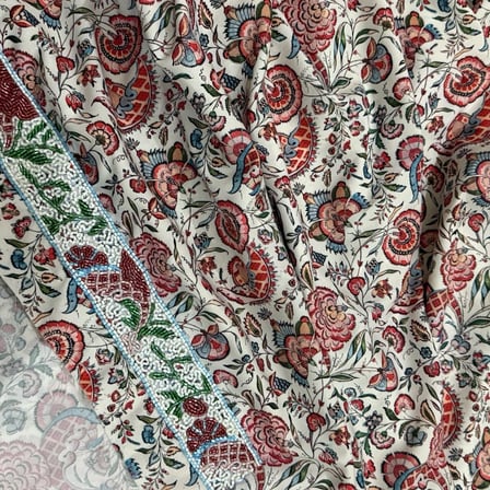 İşlemeli Hint Elbise Kumaşı 370x110cm (Model 1)