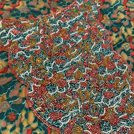 İşlemeli Hint Elbise Kumaşı 370x110cm (Model 6)