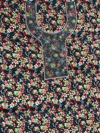İşlemeli Hint Elbise Kumaşı 370x110cm (Model 11)
