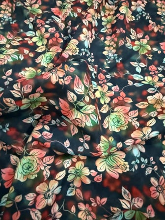 İşlemeli Hint Elbise Kumaşı 370x110cm (Model 11)