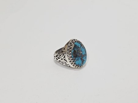 Firuze Turkuaz Taşlı 925 Ayar Gümüş Yüzük 21,1 Gram
