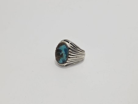 Firuze Turkuaz Taşlı 925 Ayar Gümüş Yüzük 16,3 Gram