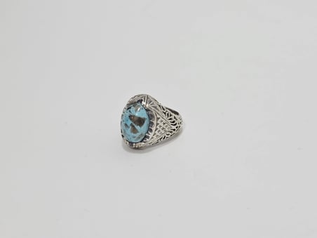 Firuze Turkuaz Taşlı 925 Ayar Gümüş Yüzük 13,70 Gram