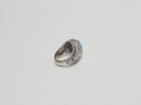 Firuze Turkuaz Taşlı 925 Ayar Gümüş Yüzük 13,70 Gram