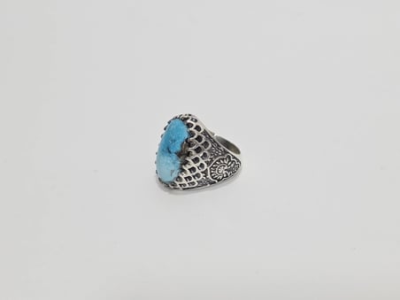 Firuze Turkuaz Taşlı 925 Ayar Gümüş Yüzük 16,10 Gram