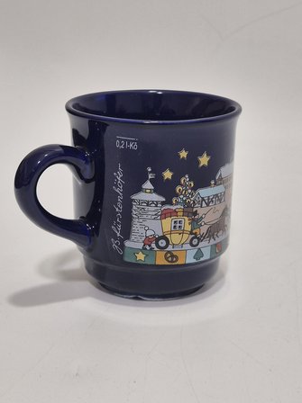 Vintage Nürnberg Christkindlesmarkt Tasarımlı Porselen Kupa 9cm 004