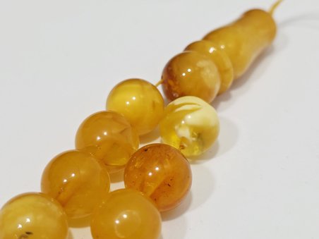 Doğal Kaya Damla Kehribar Tesbih 33lük 33,85 Gram K004