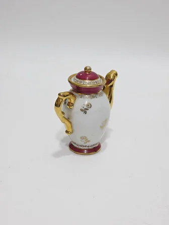 Fransız Minyatür Desen Porselen Demlik 10cm