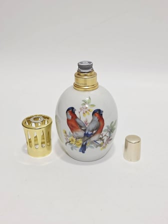 Berger Kuş Desenli Limoges Porselen Oda Kokuluğu 16x9x9cm (Model 3)