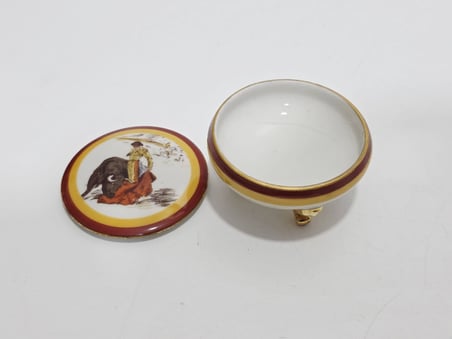 Limoges Matador Desenli Mini Porselen Takı Kutusu