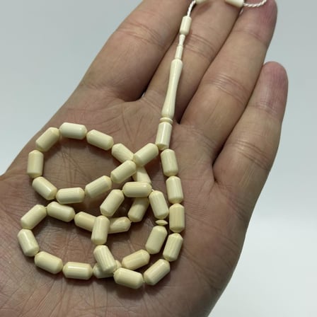 Kesme Fildişi Tesbih 12,60 Gram - Koleksiyonluk Fil Dişi Tespih (F032)