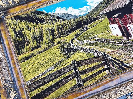 Vadiye Bakış Adlı İran Tebriz Halı Tablo 123x73cm - Duvar Halı Kilim Tablo