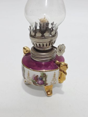 Limoges Antika Porselen Gaz Lambası 021