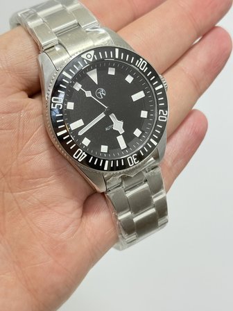Rollstimi 40mm Çelik Kordon Erkek Kol Saati RT7910 Siyah