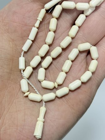 Kesme Fildişi Tesbih 8,50 Gram - Koleksiyonluk Fil Dişi Tespih (F043)