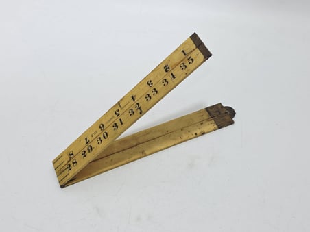 Rabon Boxwood Antika Katlanabilir Ahşap Metre 35 İnç 003