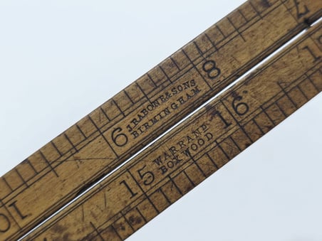J.Rabone & Sons Antika Katlanabilir Ahşap Metre 23,5 İnç 006