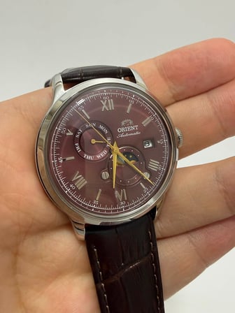 Orient Bambino Sun & Moon 41,5mm Otomatik Erkek Kol Saati RA-AK0807R30B
