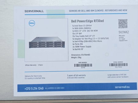DELL PowerEdge R730xd 12LFF Server Sunucu 