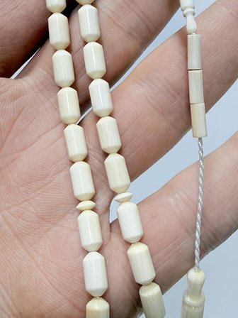 Kesme Fildişi Tesbih 8,95 Gram - Koleksiyonluk Fil Dişi Tespih (F050)