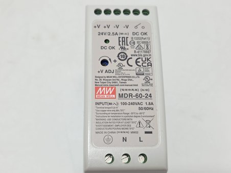 Meanwell MDR-60-24 Ray Tipi Montaj Güç Kaynağı 24VDC 2.5A 