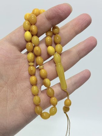 Doğal Kaya Damla Kehribar Tesbih 33lük 13,80 Gram K020