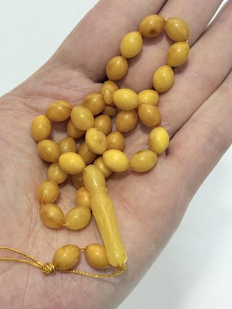 Doğal Kaya Damla Kehribar Tesbih 33lük 13,80 Gram K020