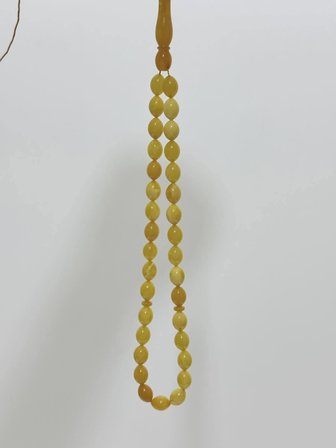 Doğal Kaya Damla Kehribar Tesbih 33lük 14 Gram K021