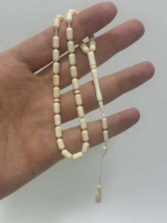Kesme Fildişi Tesbih 8,65 Gram - Koleksiyonluk Fil Dişi Tespih (F054)