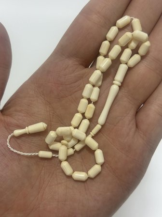 Kesme Fildişi Tesbih 8,65 Gram - Koleksiyonluk Fil Dişi Tespih (F054)