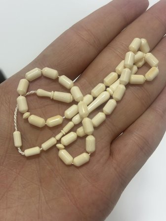 Kesme Fildişi Tesbih 8,65 Gram - Koleksiyonluk Fil Dişi Tespih (F054)