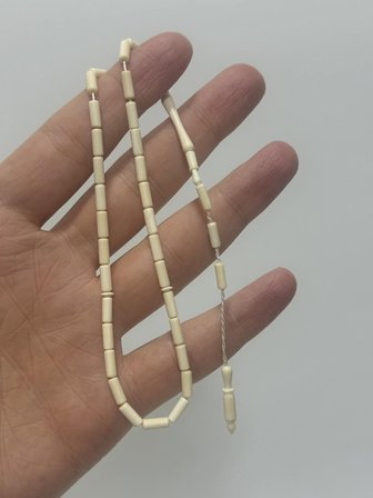 Kesme Fildişi Tesbih 4,55 Gram - Koleksiyonluk Fil Dişi Tespih (F055)