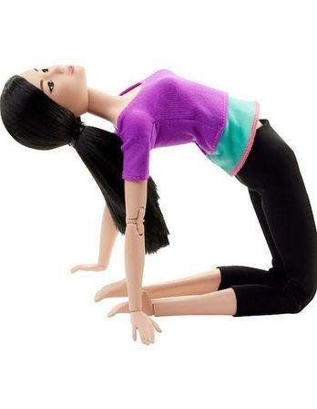 Barbie Mor Tişörtlü Sonsuz Hareket Bebeği DHL84