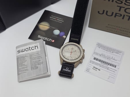 Omega X Swatch Bioceramic Moonswatch Mission To Jupiter Kol Saati