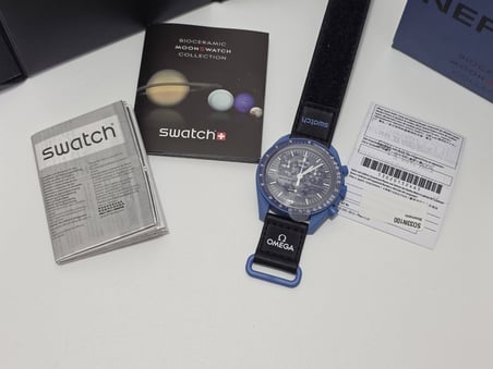 Omega X Swatch Bioceramic Moonswatch Mission To Neptune Kol Saati