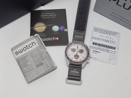 Omega X Swatch Bioceramic Moonswatch Mission To Pluto Kol Saati