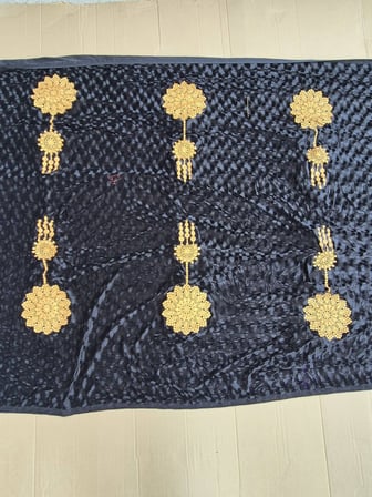 Nakış İşlemeli Kadife Elbiselik Kumaş 500x150cm 001
