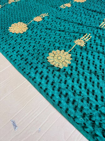 Nakış İşlemeli Kadife Elbiselik Kumaş 500x150cm 002