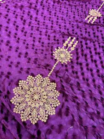 Nakış İşlemeli Kadife Elbiselik Kumaş 500x150cm 003