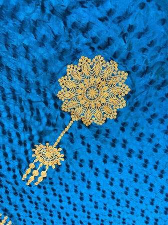 Nakış İşlemeli Kadife Elbiselik Kumaş 500x150cm 004