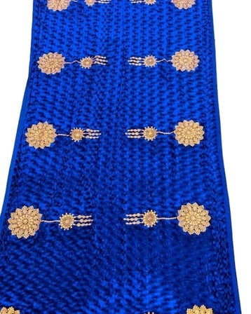Nakış İşlemeli Kadife Elbiselik Kumaş 500x150cm 005