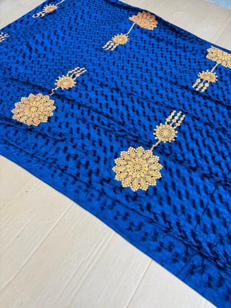 Nakış İşlemeli Kadife Elbiselik Kumaş 500x150cm 006